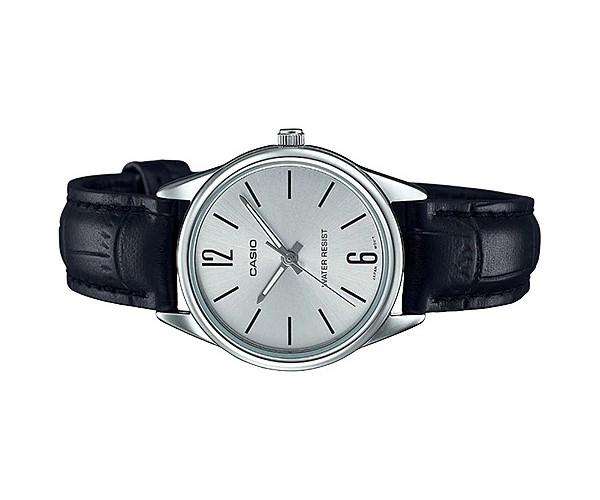 Casio LTP-V005L-7B Black Leather Strap Watch for Women-Watch Portal Philippines