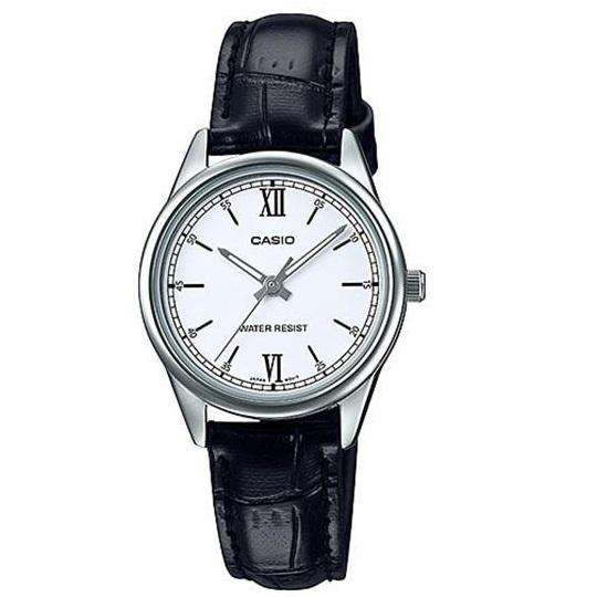 Casio LTP-V005L-7B2UDF Black Leather Strap Watch for Women-Watch Portal Philippines