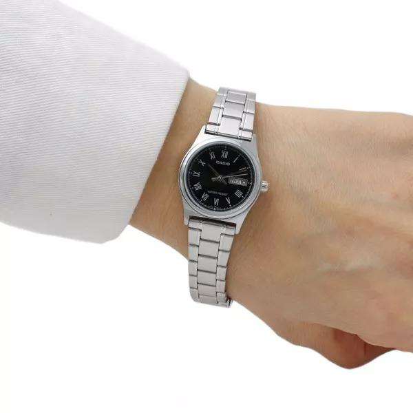 Casio LTP-V006D-1B Silver Stainless Steel Strap Watch for Women-Watch Portal Philippines