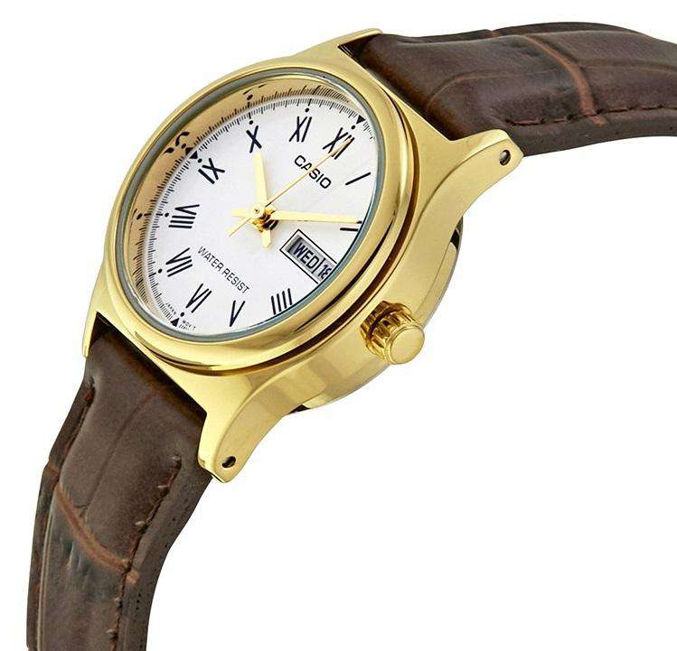 Casio LTP-V006GL-7B Brown Leather Strap Watch for Women-Watch Portal Philippines