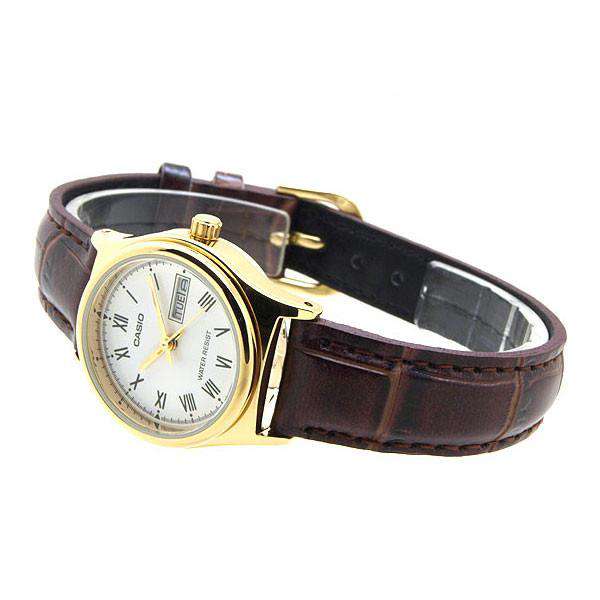 Casio LTP-V006GL-7B Brown Leather Strap Watch for Women-Watch Portal Philippines