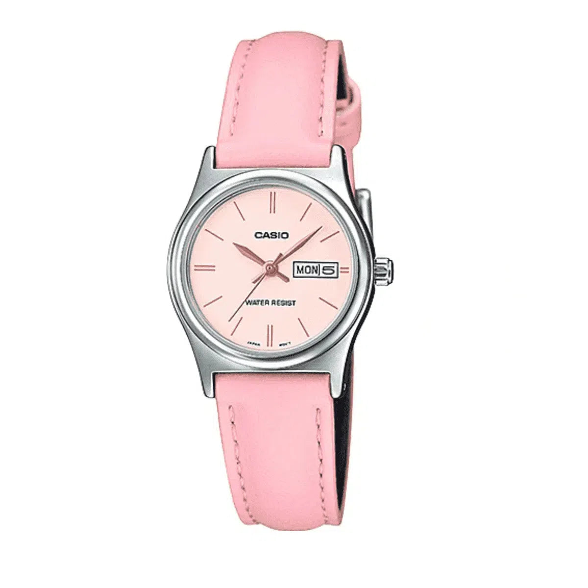Casio LTP-V006L-4B Pink Leather Strap Watch for Women-Watch Portal Philippines