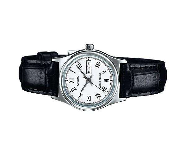 Casio LTP-V006L-7B Black Leather Strap Watch for Women-Watch Portal Philippines