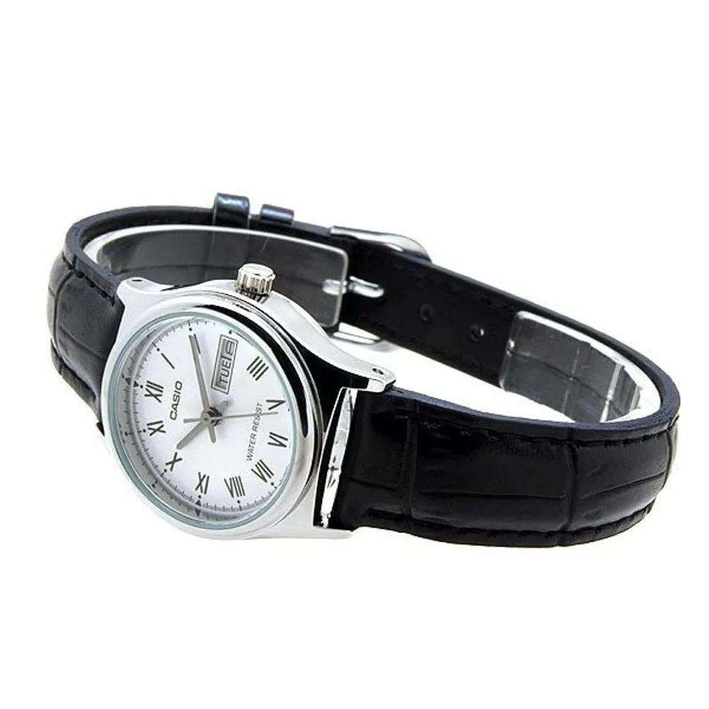 Casio LTP-V006L-7B Black Leather Strap Watch for Women-Watch Portal Philippines
