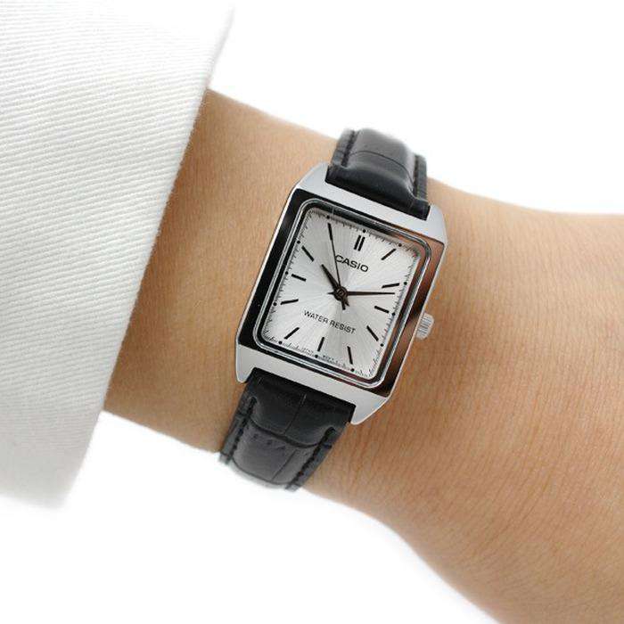 Casio LTP-V007L-7E1 Black Leather Watch for Women-Watch Portal Philippines