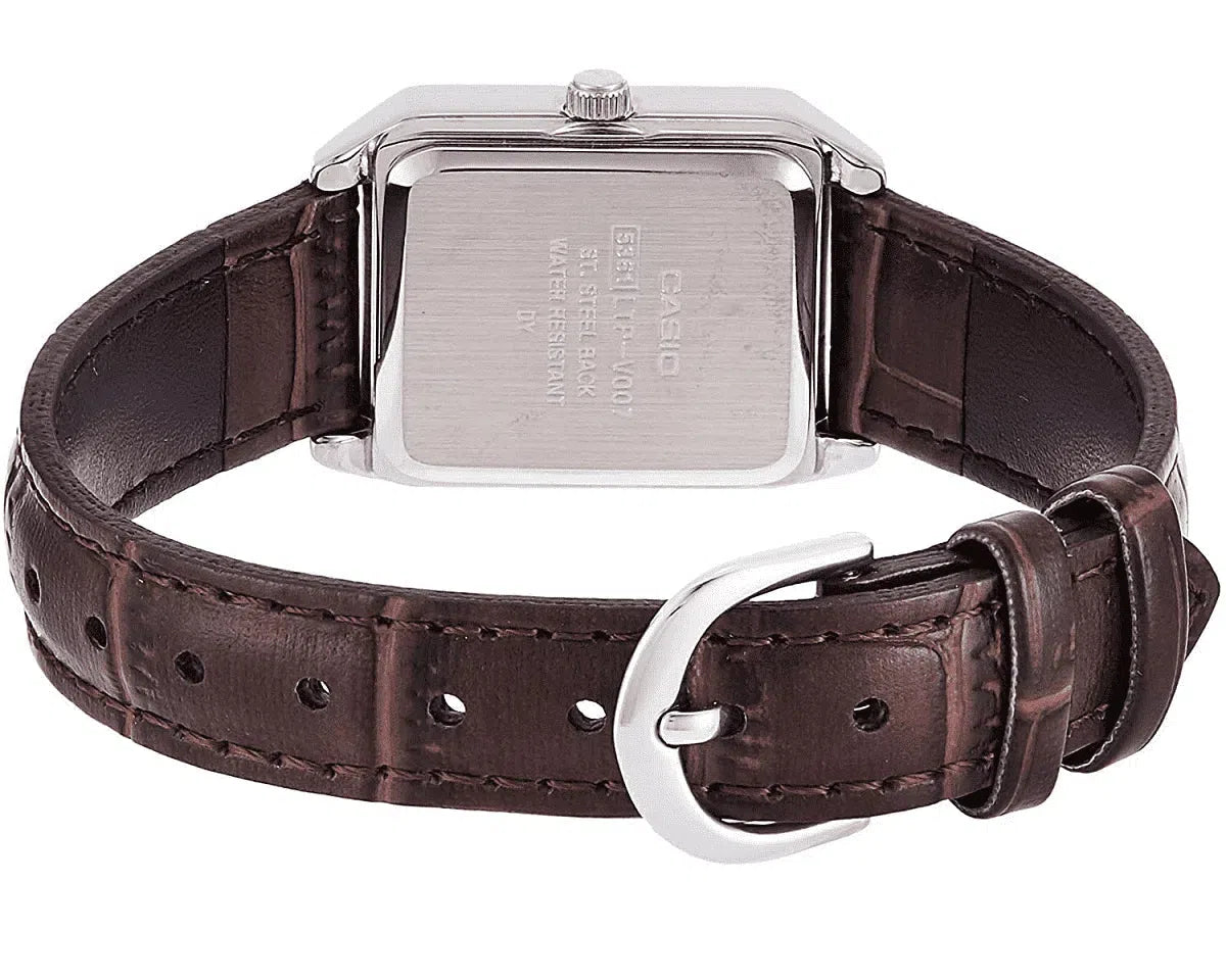 Casio LTP-V007L-9B Brown Leather Watch for Women-Watch Portal Philippines