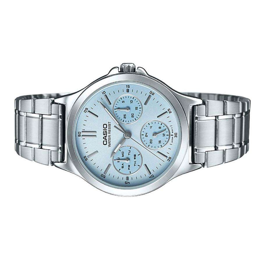 Casio LTP-V300D-2A Silver Stainless Steel Strap Analog Watch for Men and Women-Watch Portal Philippines