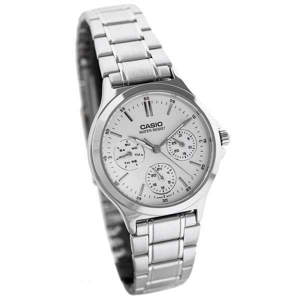 Casio LTP-V300D-7A Silver Stainless Steel Strap Watch for Women-Watch Portal Philippines