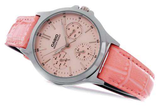 Casio LTP-V300L-4A Pink Leather Strap Watch for and Women-Watch Portal Philippines