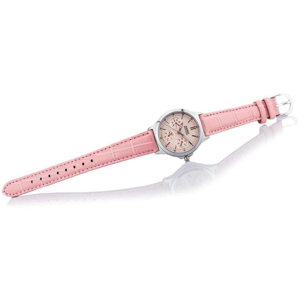 Casio LTP-V300L-4A2 Pink Leather Watch for Women-Watch Portal Philippines