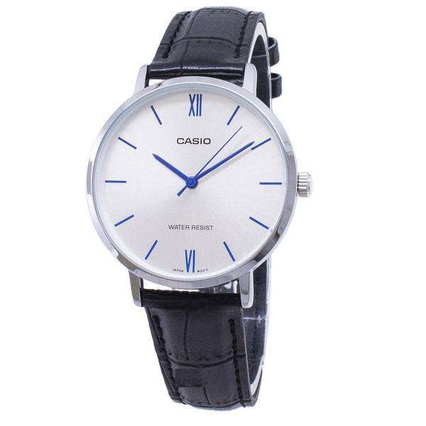 Casio LTP-VT01L-7B1 Black Leather Strap Watch for Women-Watch Portal Philippines