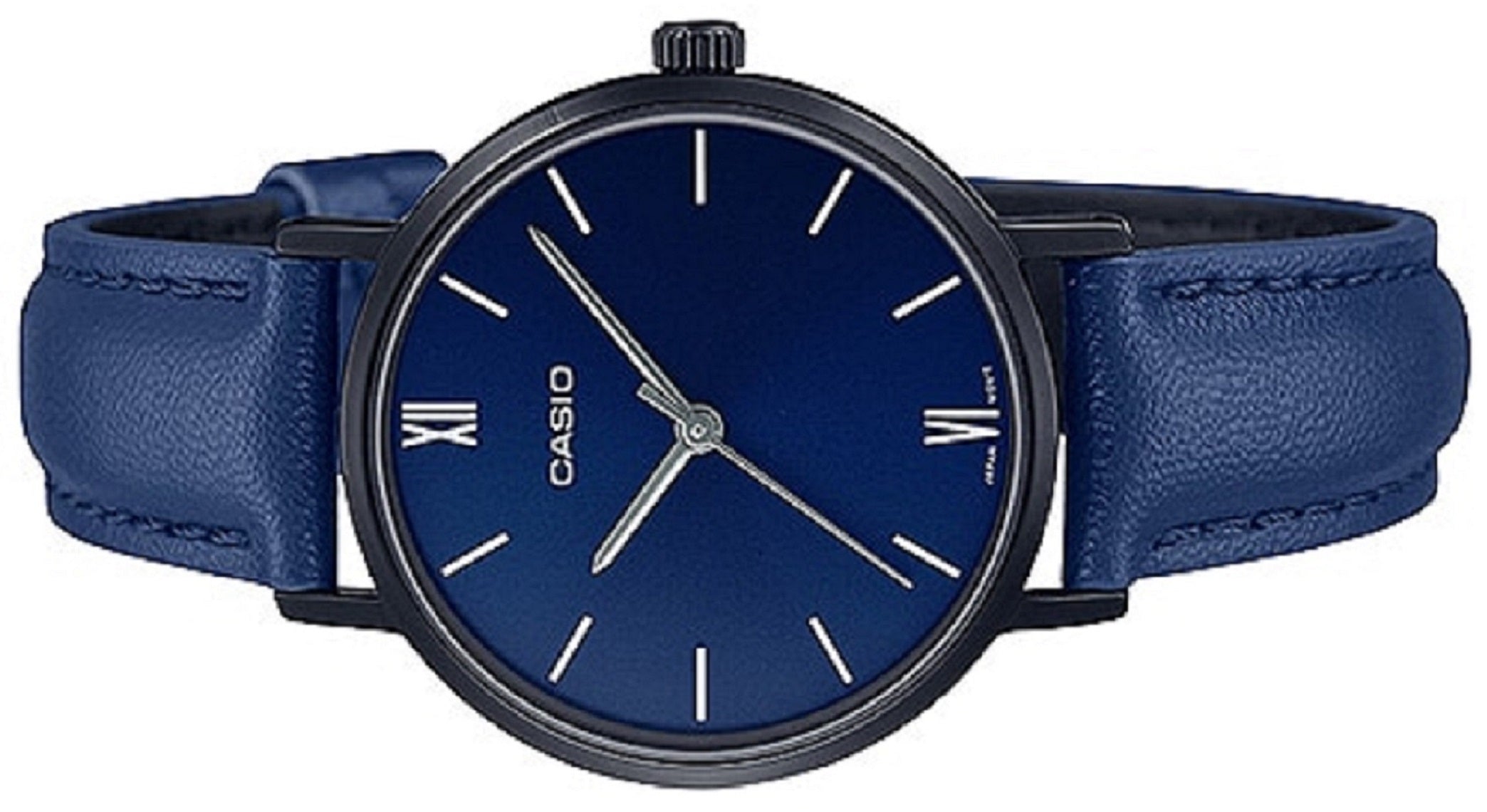 Casio LTP-VT02BL-2A Analog Leather Strap Watch For Women-Watch Portal Philippines