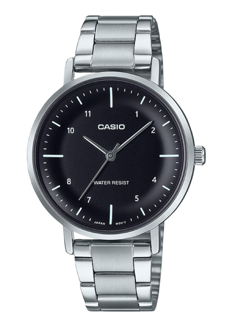 Casio LTP-VT03D-1B Analog Stainless Steel Band Watch For Women-Watch Portal Philippines