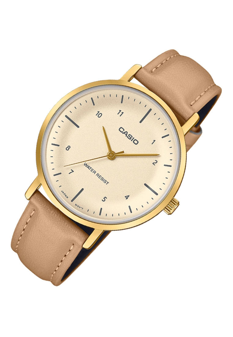 Casio LTP-VT03GL-4B Analog Leather Band Watch For Women-Watch Portal Philippines