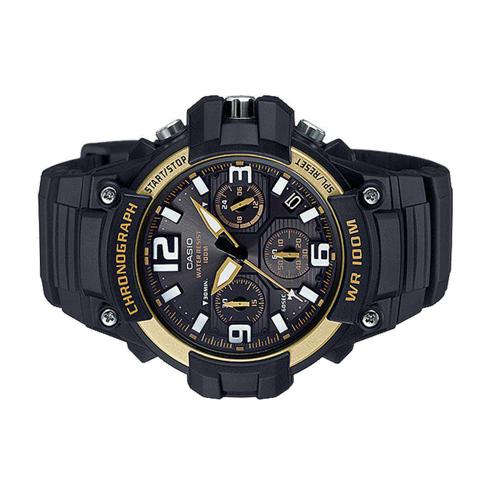 Casio MCW-100H-9A2VDF Analog Chronograph Black Resin Strap Watch for Men-Watch Portal Philippines