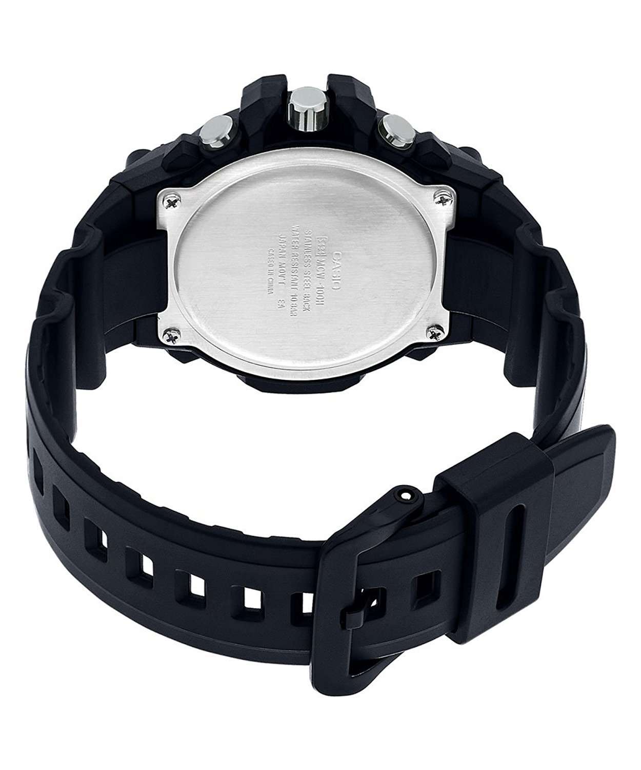 Casio MCW-100H-9A2VDF Analog Chronograph Black Resin Strap Watch for Men-Watch Portal Philippines