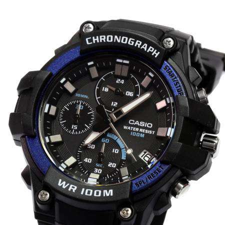 Casio MCW-110H-2AVDF Analog Chronograph Black Resin Strap Watch for Men-Watch Portal Philippines