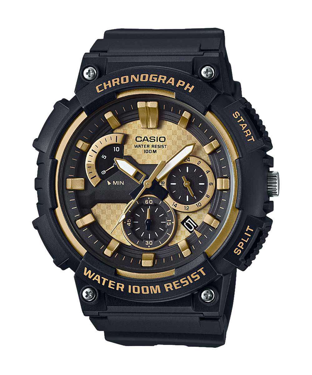 Casio MCW-200H-9AVDF Analog Chronograph Black Resin Strap Watch for Men-Watch Portal Philippines