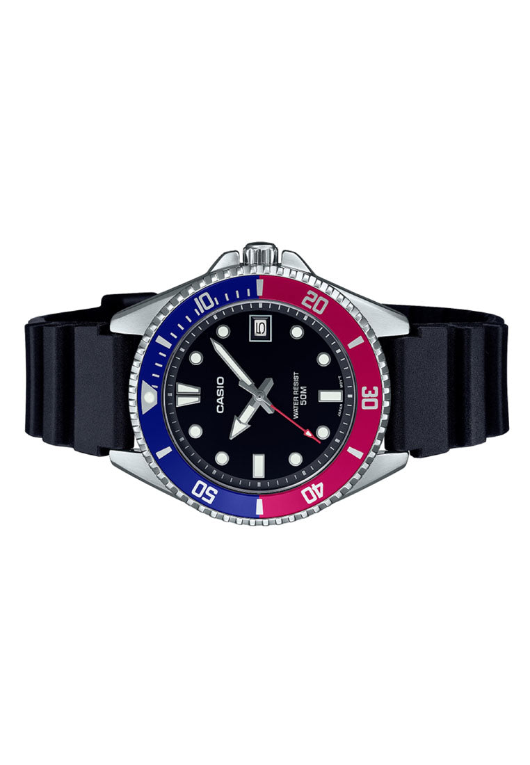 Casio MDV-10-1A2 Analog Rubber Strap Watch For Women-Watch Portal Philippines