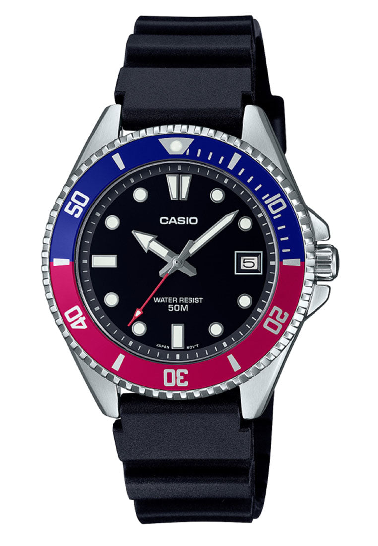 Casio MDV-10-1A2 Analog Rubber Strap Watch For Women-Watch Portal Philippines