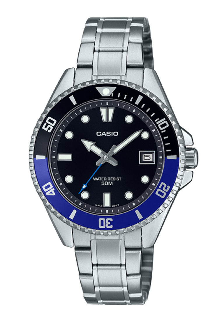 Casio MDV-10D-1A2 Analog Stainless Steel Strap Watch For Women-Watch Portal Philippines