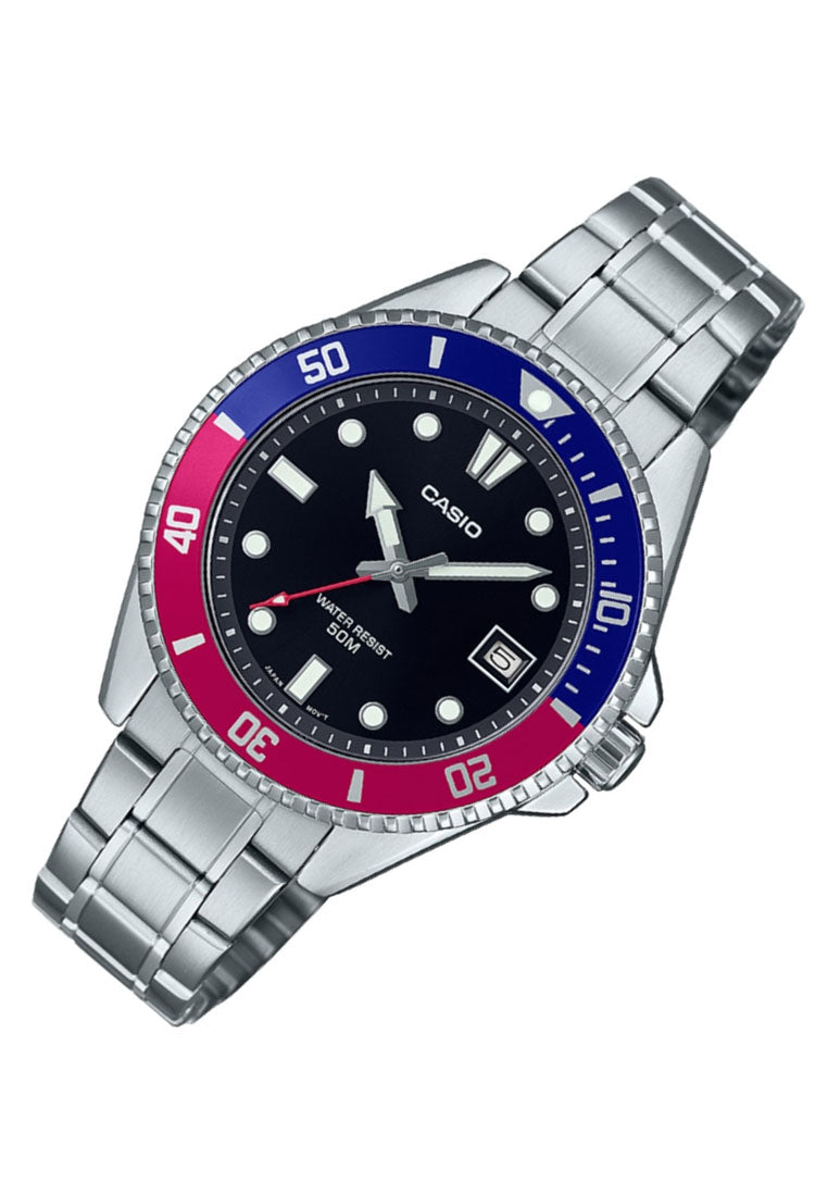 Casio MDV-10D-1A3 Analog Stainless Steel Strap Watch For Women-Watch Portal Philippines