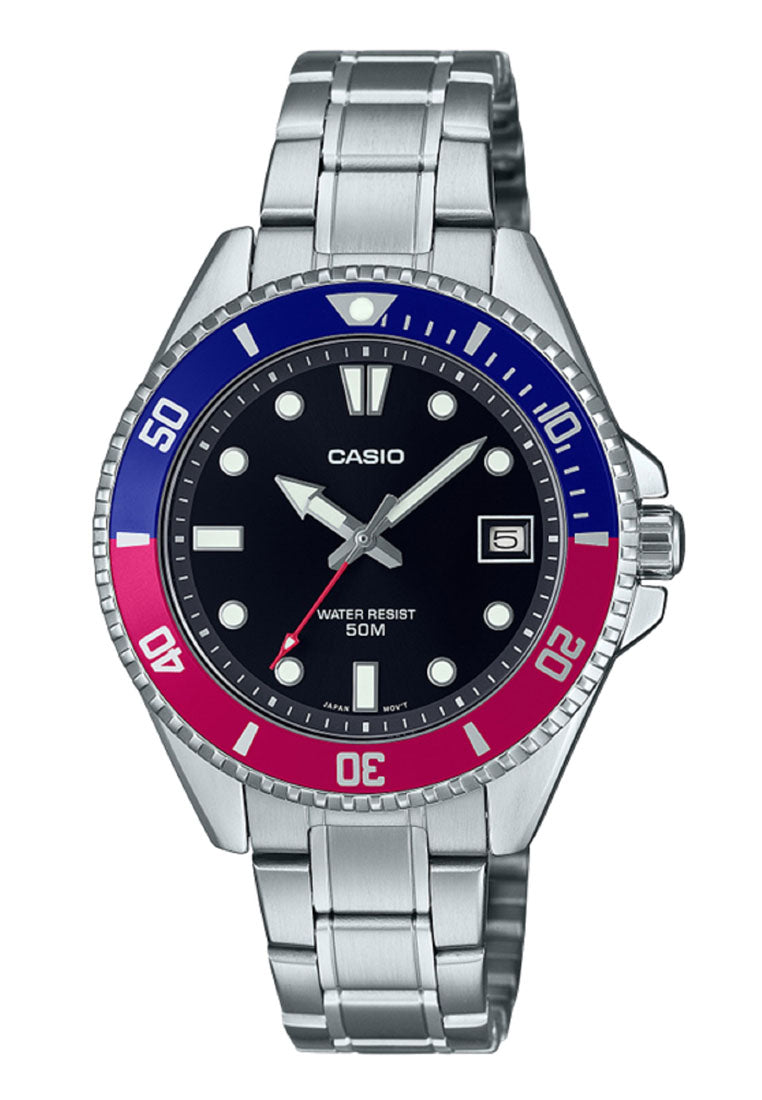 Casio MDV-10D-1A3 Analog Stainless Steel Strap Watch For Women-Watch Portal Philippines