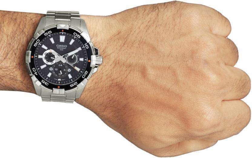 Casio MTD-1069D-1AVDF Stainless Steel Strap Watch for Men-Watch Portal Philippines