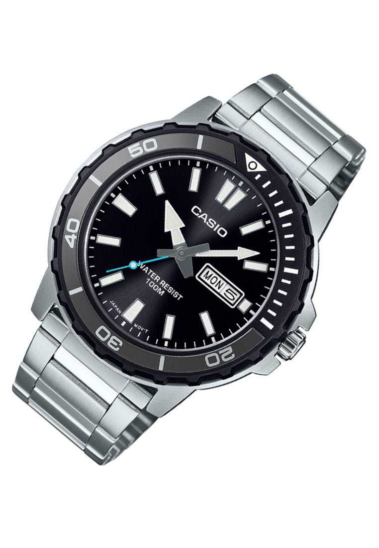 Casio MTD-125D-1A3 Analog Stainless Steel Strap Watch For Men-Watch Portal Philippines