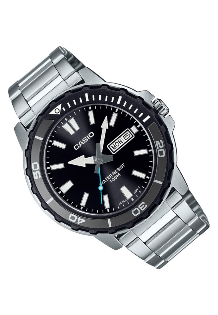 Casio MTD-125D-1A3 Analog Stainless Steel Strap Watch For Men-Watch Portal Philippines