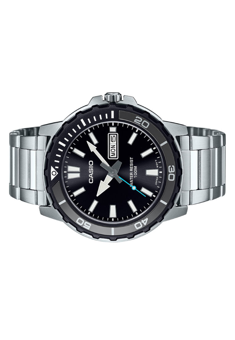 Casio MTD-125D-1A3 Analog Stainless Steel Strap Watch For Men-Watch Portal Philippines