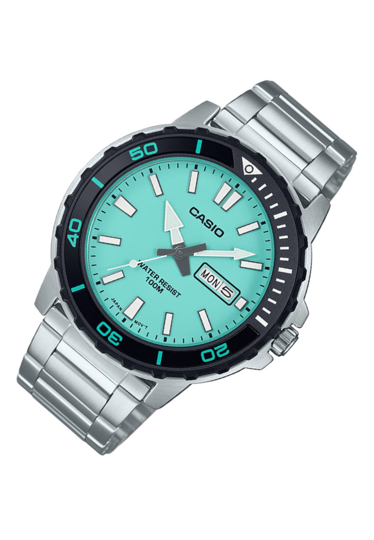 Casio MTD-125D-2A2 Analog Stainless Steel Strap Watch For Men-Watch Portal Philippines