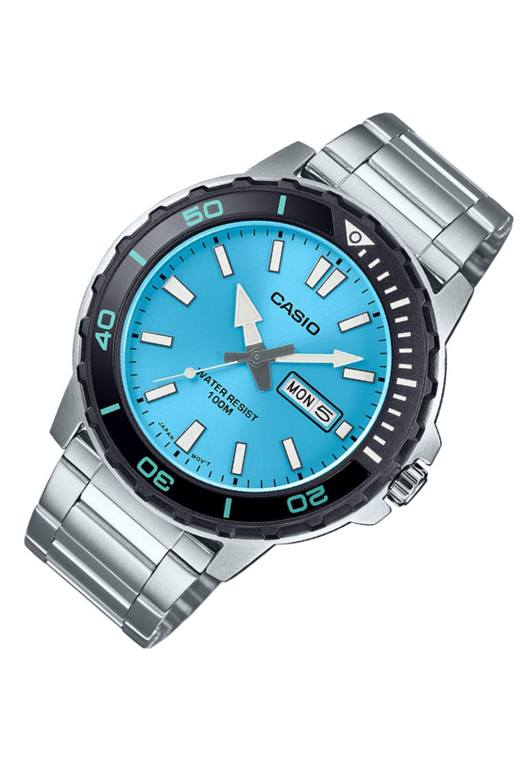 Casio MTD-125D-2A3 Analog Stainless Steel Strap Watch For Men-Watch Portal Philippines