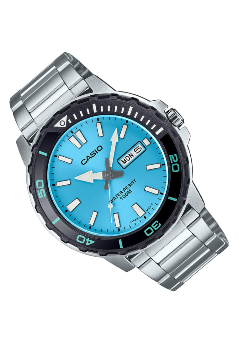 Casio MTD-125D-2A3 Analog Stainless Steel Strap Watch For Men-Watch Portal Philippines