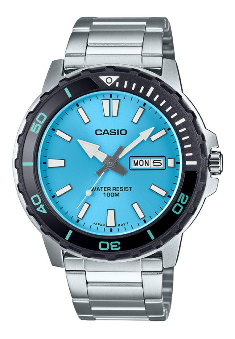 Casio MTD-125D-2A3 Analog Stainless Steel Strap Watch For Men-Watch Portal Philippines