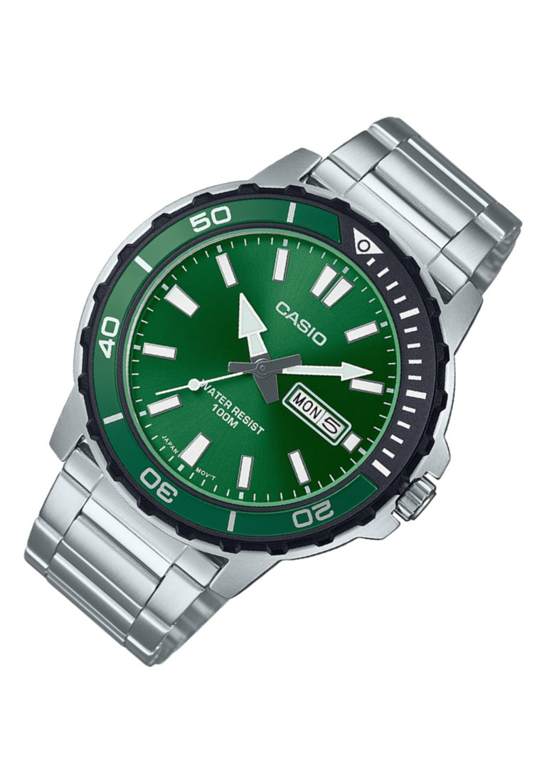 Casio MTD-125D-3A Analog Stainless Steel Strap Watch For Men-Watch Portal Philippines