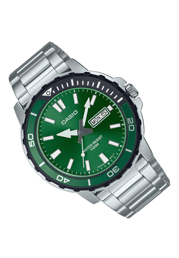 Casio MTD-125D-3A Analog Stainless Steel Strap Watch For Men-Watch Portal Philippines