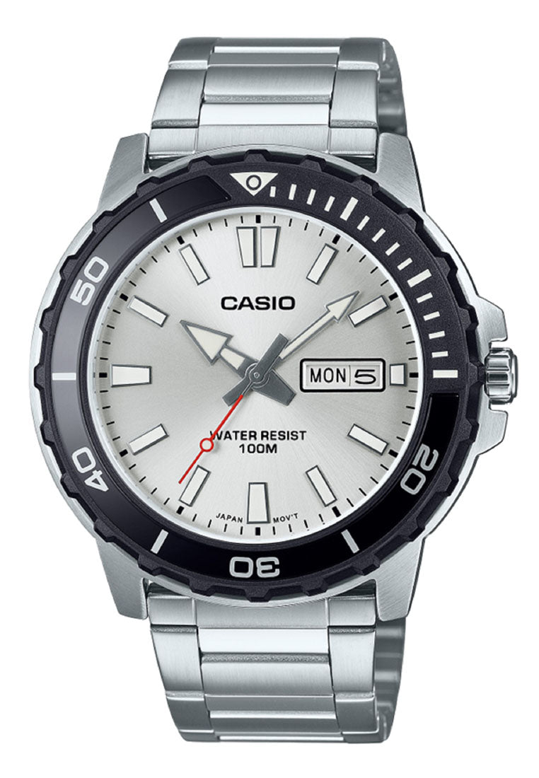 Casio MTD-125D-7A Analog Stainless Steel Strap Watch For Men-Watch Portal Philippines