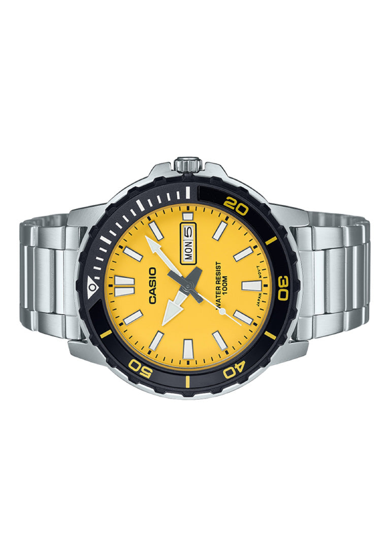Casio MTD-125D-9A Analog Stainless Steel Strap Watch For Men-Watch Portal Philippines