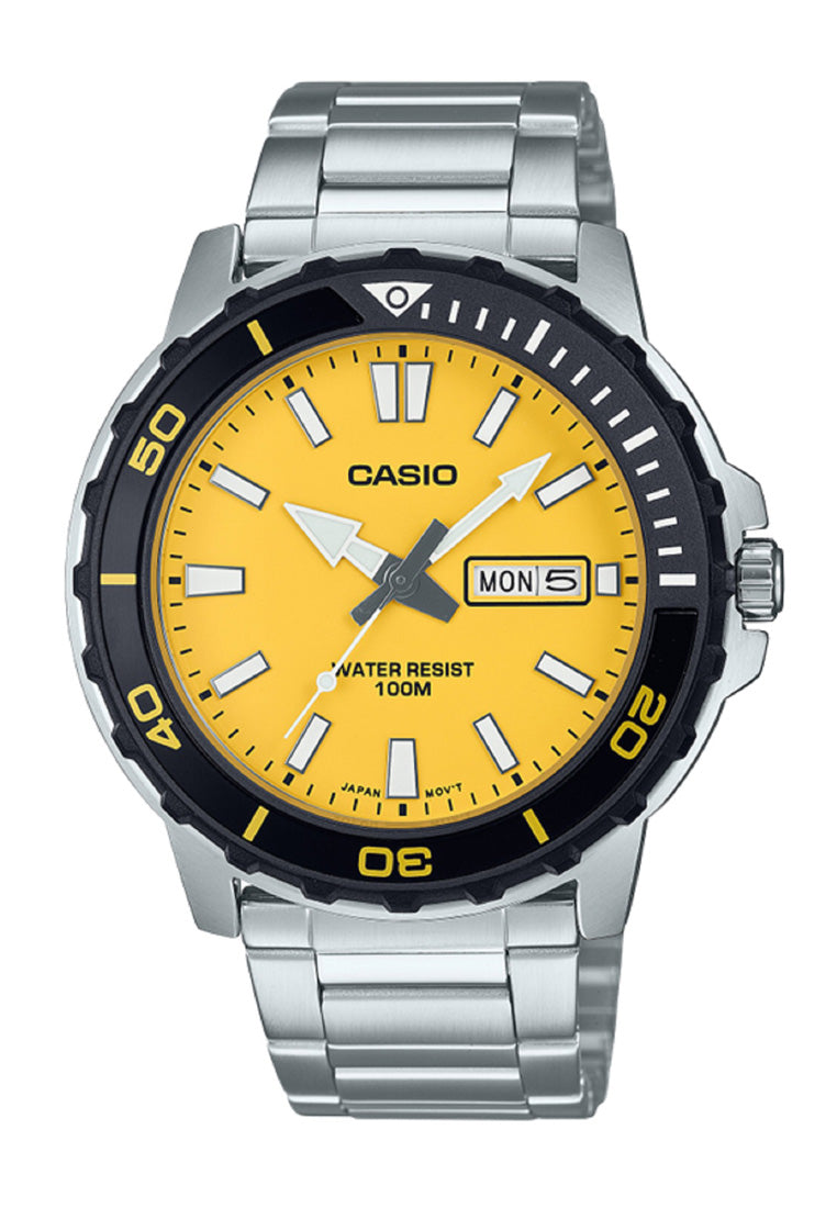 Casio MTD-125D-9A Analog Stainless Steel Strap Watch For Men-Watch Portal Philippines