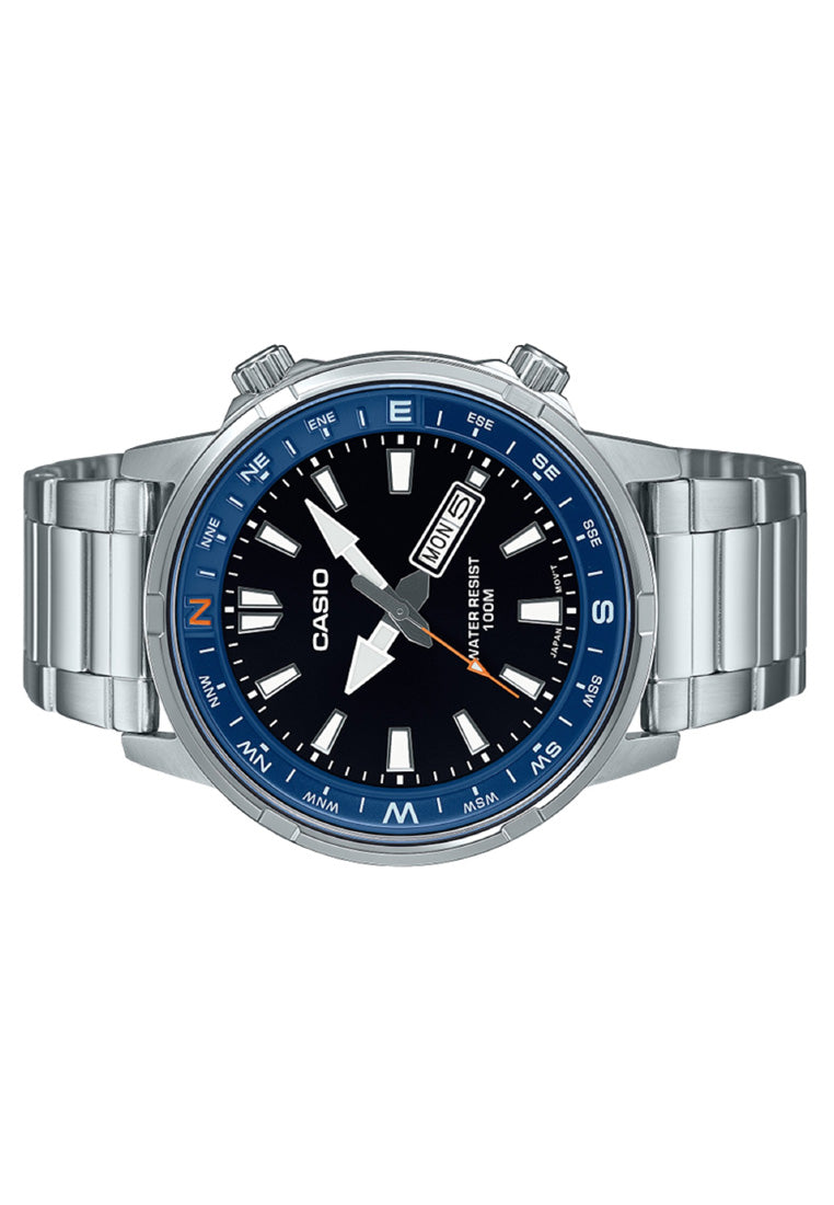 Casio MTD-130D-1A2 Analog Stainless Steel Strap Watch For Men-Watch Portal Philippines