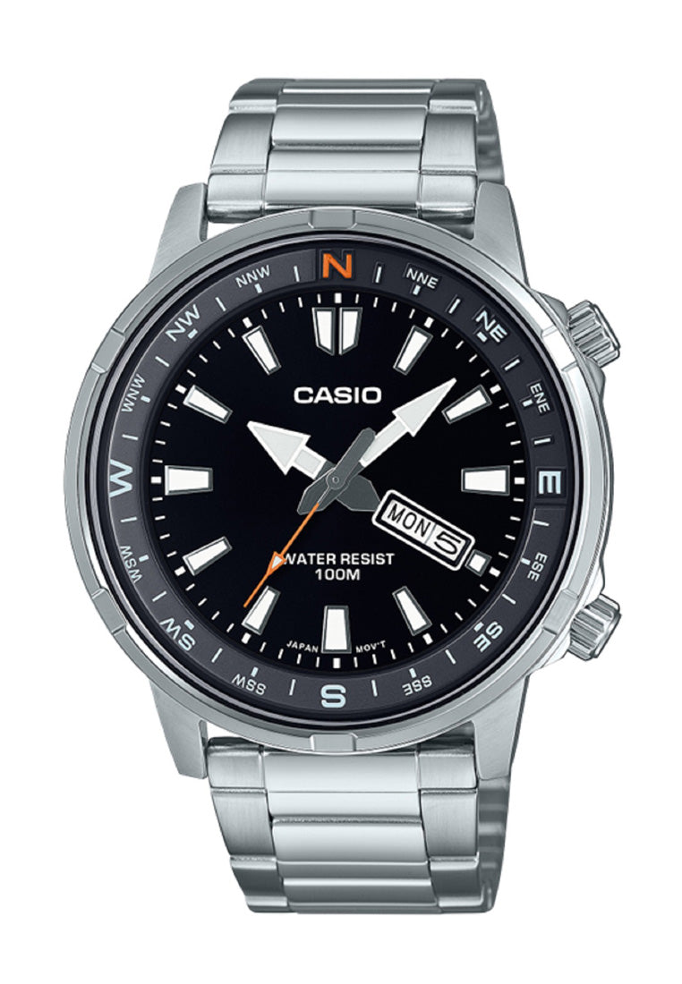 Casio MTD-130D-1A4 Analog Stainless Steel Strap Watch For Men-Watch Portal Philippines