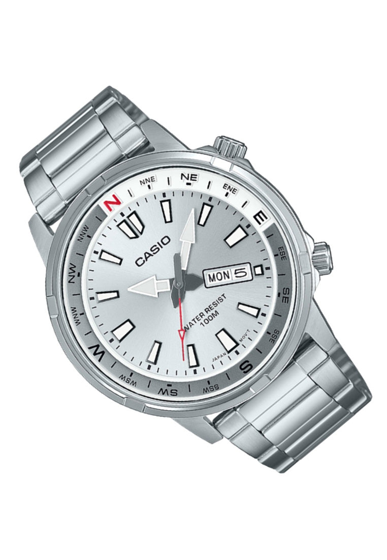 Casio MTD-130D-7A Analog Stainless Steel Strap Watch For Men-Watch Portal Philippines