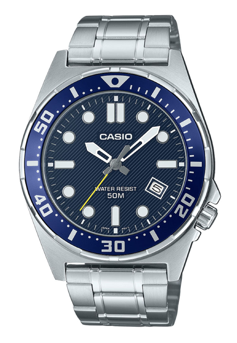 Casio MTD-135D-2A Analog Stainless Steel Strap Watch For Men-Watch Portal Philippines