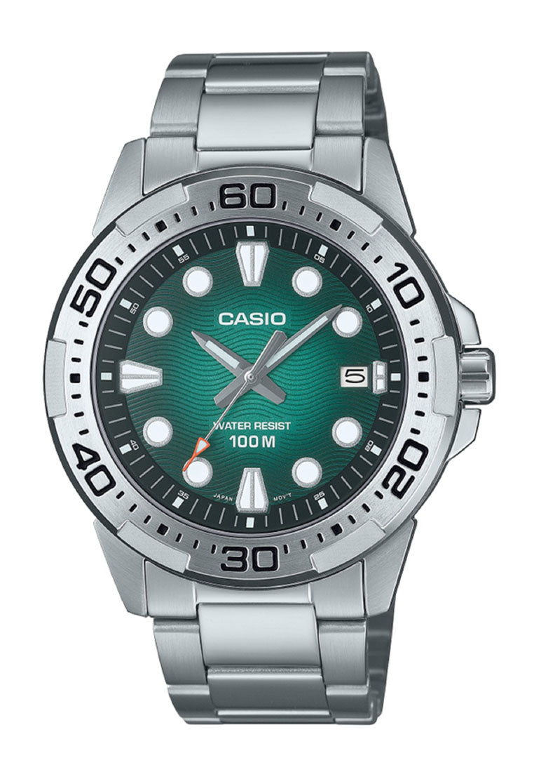 Casio MTD-140D-3A Analog Stainless Steel Strap Watch For Men-Watch Portal Philippines