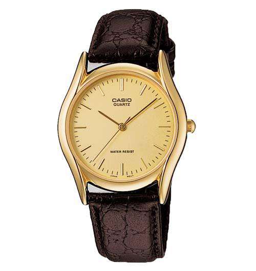 Casio MTP-1094Q-9AD Brown Leather Strap Watch for Men-Watch Portal Philippines