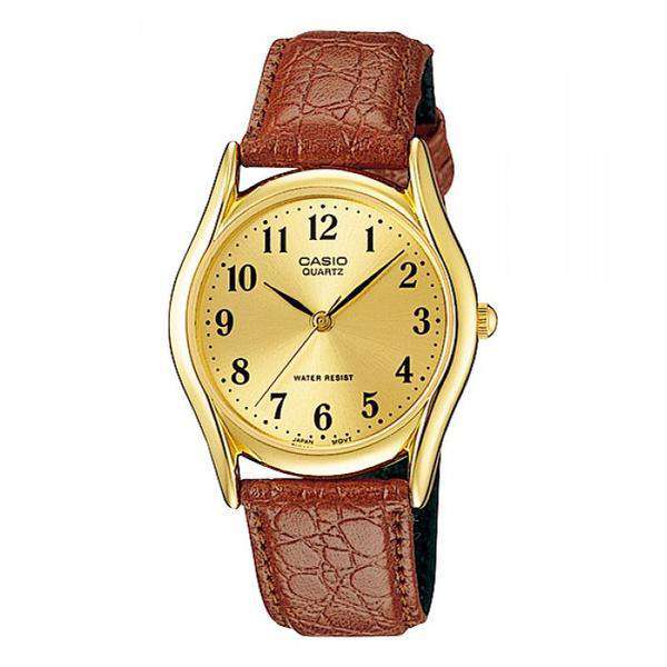 Casio MTP-1094Q-9BD Brown Leather Strap Watch for Men-Watch Portal Philippines