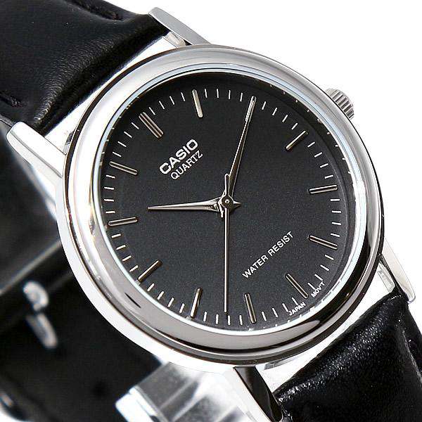 Casio MTP-1095E-1ADF Black Leather Strap Watch for Men-Watch Portal Philippines