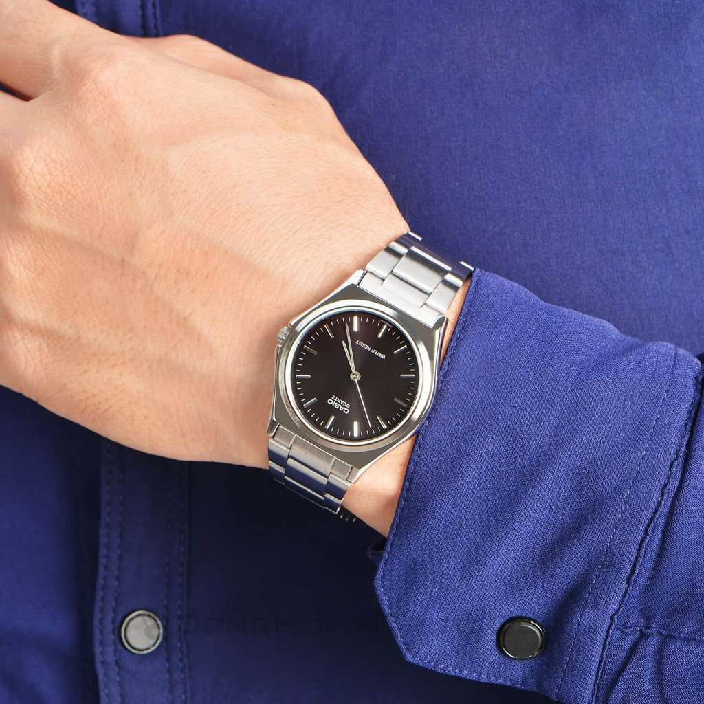 Casio MTP-1128A-1ARDF Silver Stainless Steel Strap Watch for Men-Watch Portal Philippines