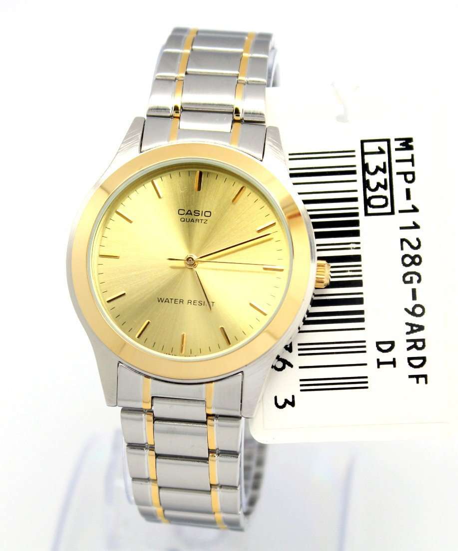 Casio MTP-1128G-9ARDF Two Tone Stainless Steel Strap Watch for Men-Watch Portal Philippines